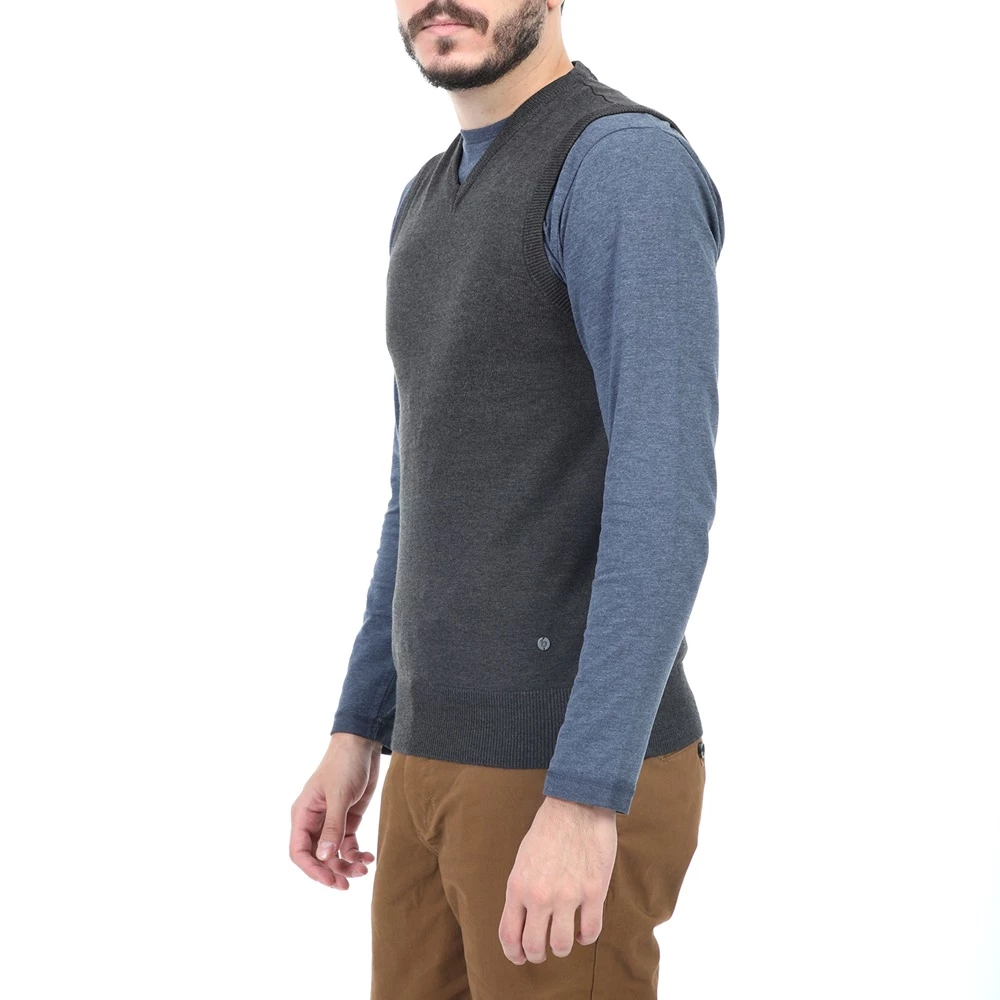 Ανδρικό πλεκτό γιλέκο BATTERY ανθρακί 4 Ανδρικό πλεκτό γιλέκο BATTERY ανθρακί - Image 2