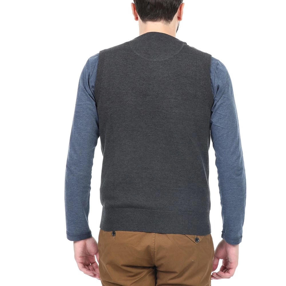 Ανδρικό πλεκτό γιλέκο BATTERY ανθρακί 5 Ανδρικό πλεκτό γιλέκο BATTERY ανθρακί - Image 3