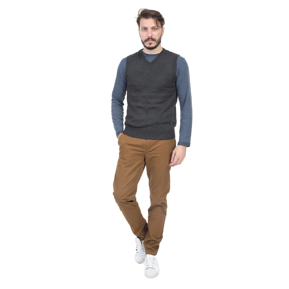 Ανδρικό πλεκτό γιλέκο BATTERY ανθρακί 6 Ανδρικό πλεκτό γιλέκο BATTERY ανθρακί - Image 4