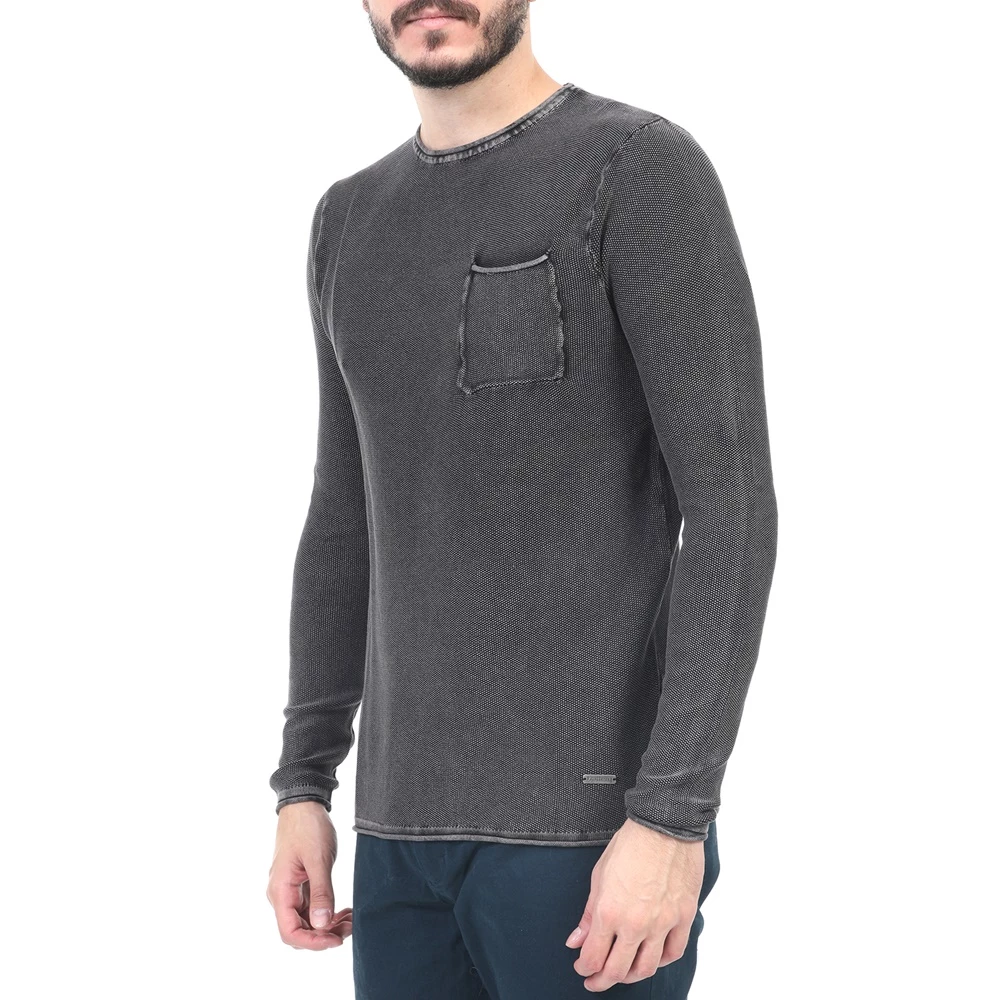 Ανδρική πλεκτή μπλούζα BATTERY μαύρη 4 Ανδρική πλεκτή μπλούζα BATTERY μαύρη - Image 2