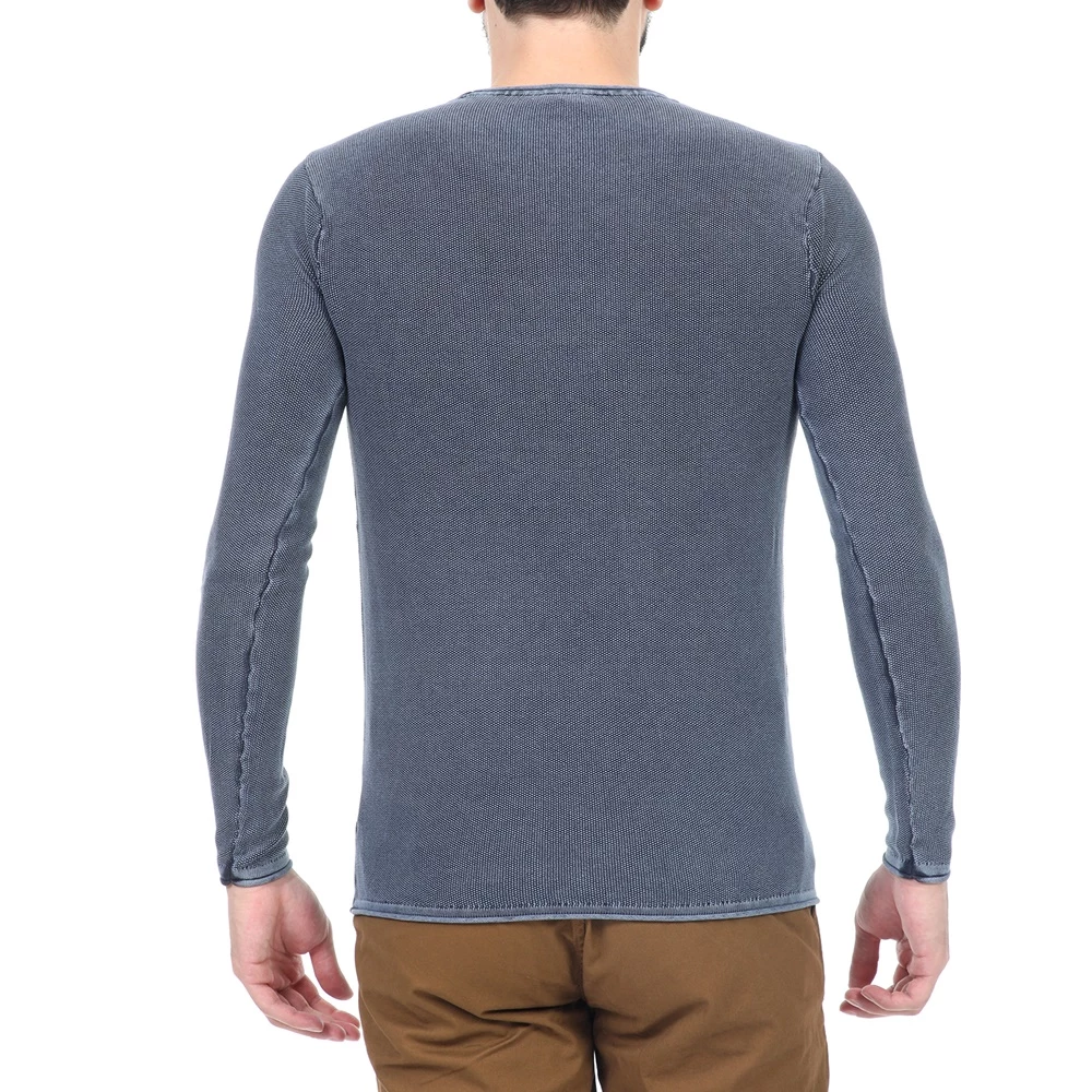 Ανδρική πλεκτή μπλούζα BATTERY μπλε 5 Ανδρική πλεκτή μπλούζα BATTERY μπλε - Image 3