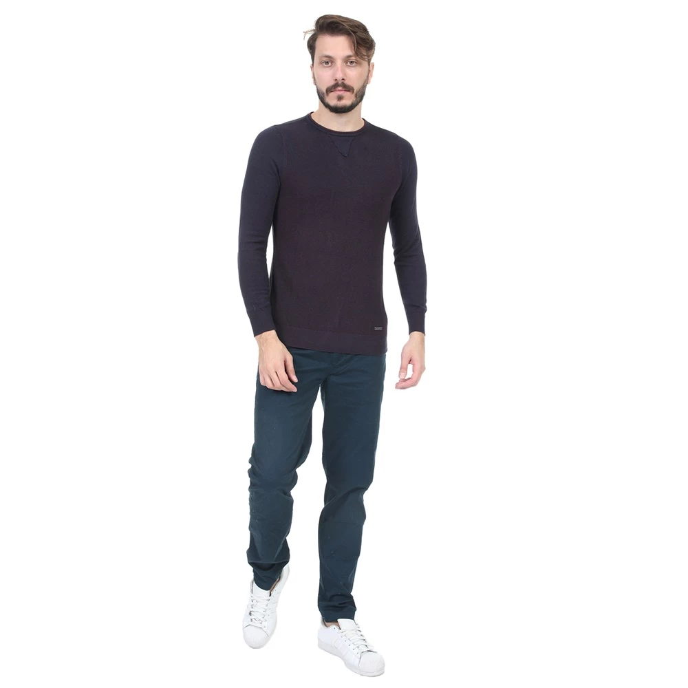 Ανδρική πλεκτή μπλούζα BATTERY μπορντό 6 Ανδρική πλεκτή μπλούζα BATTERY μπορντό - Image 4