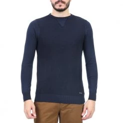 Ανδρική πλεκτή μπλούζα BATTERY μπλε
