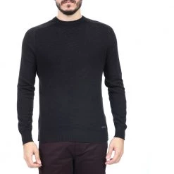 Ανδρική πλεκτή μπλούζα BATTERY μαύρη