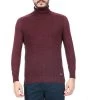 Ανδρική πλεκτή μπλούζα ζιβάγκο BATTERY μπορντό