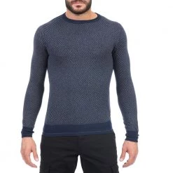 Ανδρική πλεκτή μπλούζα OCEAN SHARK μπλε