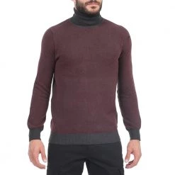 Ανδρική πλεκτή μπλούζα OCEAN SHARK μπορντό