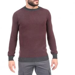 Ανδρική πλεκτή μπλούζα OCEAN SHARK μπορντό