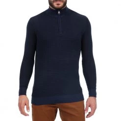 Ανδρική πλεκτή μπλούζα OCEAN SHARK μπλε