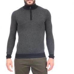 Ανδρική πλεκτή μπλούζα OCEAN SHARK μαύρη