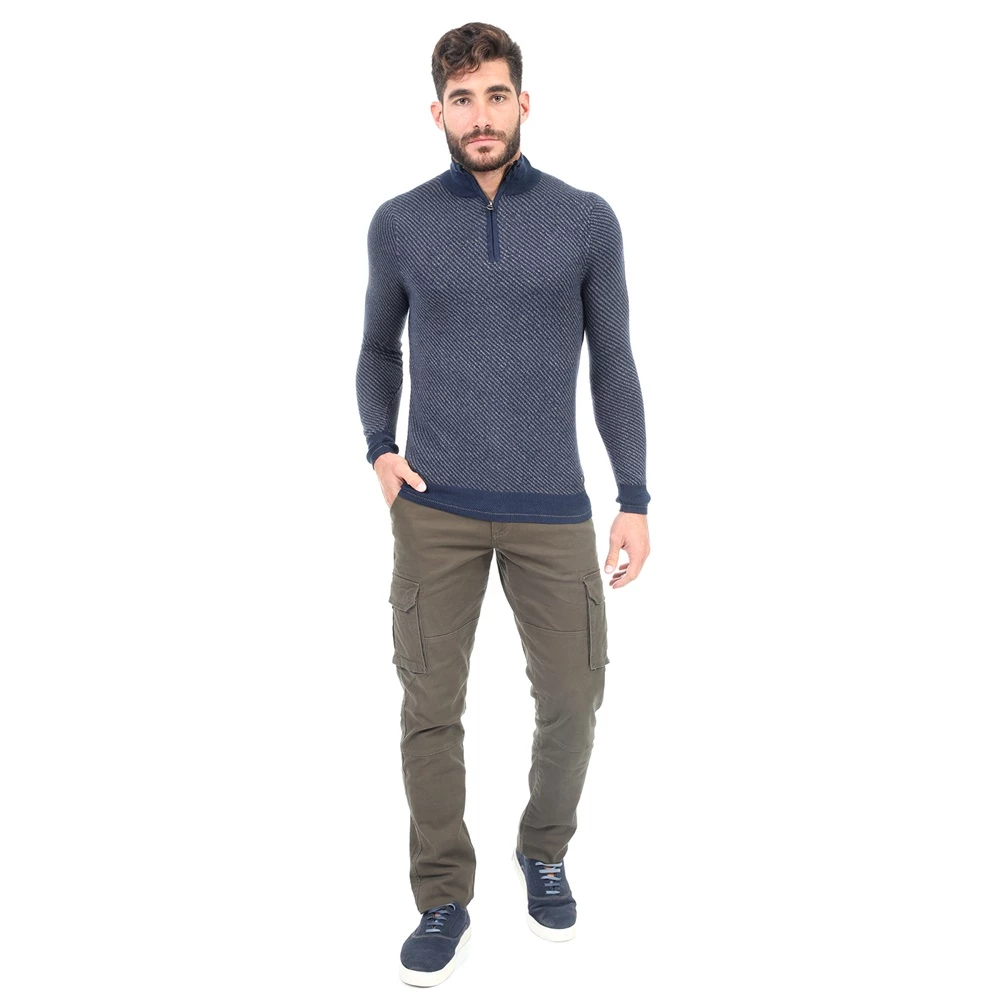 Ανδρική πλεκτή μπλούζα OCEAN SHARK μπλε 6 Ανδρική πλεκτή μπλούζα OCEAN SHARK μπλε - Image 4