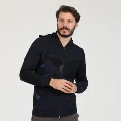 Ανδρική φούτερ ζακέτα BODYTALK SSM COMBINATION μπλε