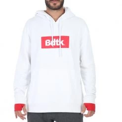 Ανδρική φούτερ μπλούζα BODYTALK STRIPEM λευκή κόκκινη