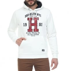 Ανδρική φούτερ μπλούζα CATAMARAN SAILWEAR λευκό (μεγάλα μεγέθη)