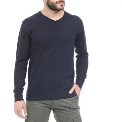 Ανδρική πλεκτή μπλούζα CATAMARAN SAILWEAR μπλε (μεγάλα μεγέθη)