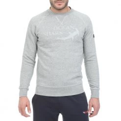 Ανδρική φούτερ μπλούζα OCEAN SHARK γκρι