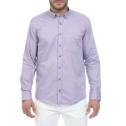 Ανδρικό πουκάμισο OCEAN SHARK OXFORD μοβ