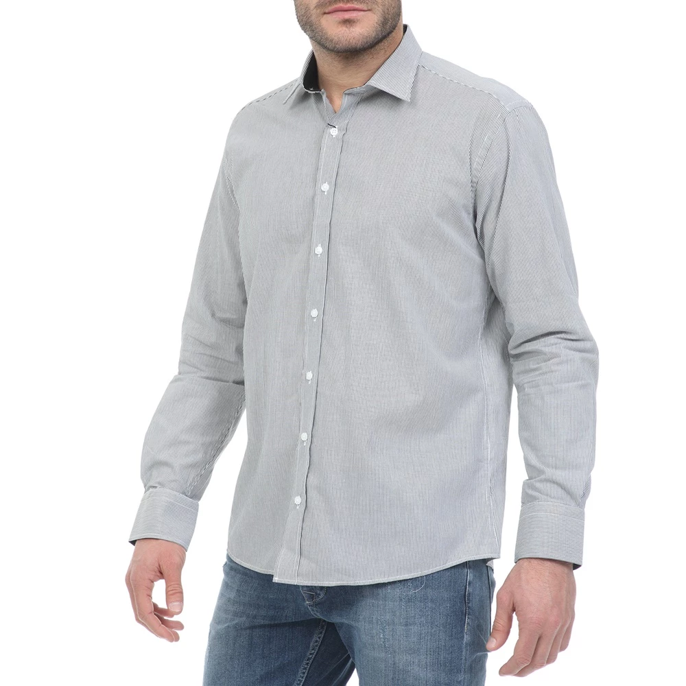 Ανδρικό πουκάμισο OCEAN SHARK μαύρο λευκό 4 Ανδρικό πουκάμισο OCEAN SHARK μαύρο λευκό - Image 2