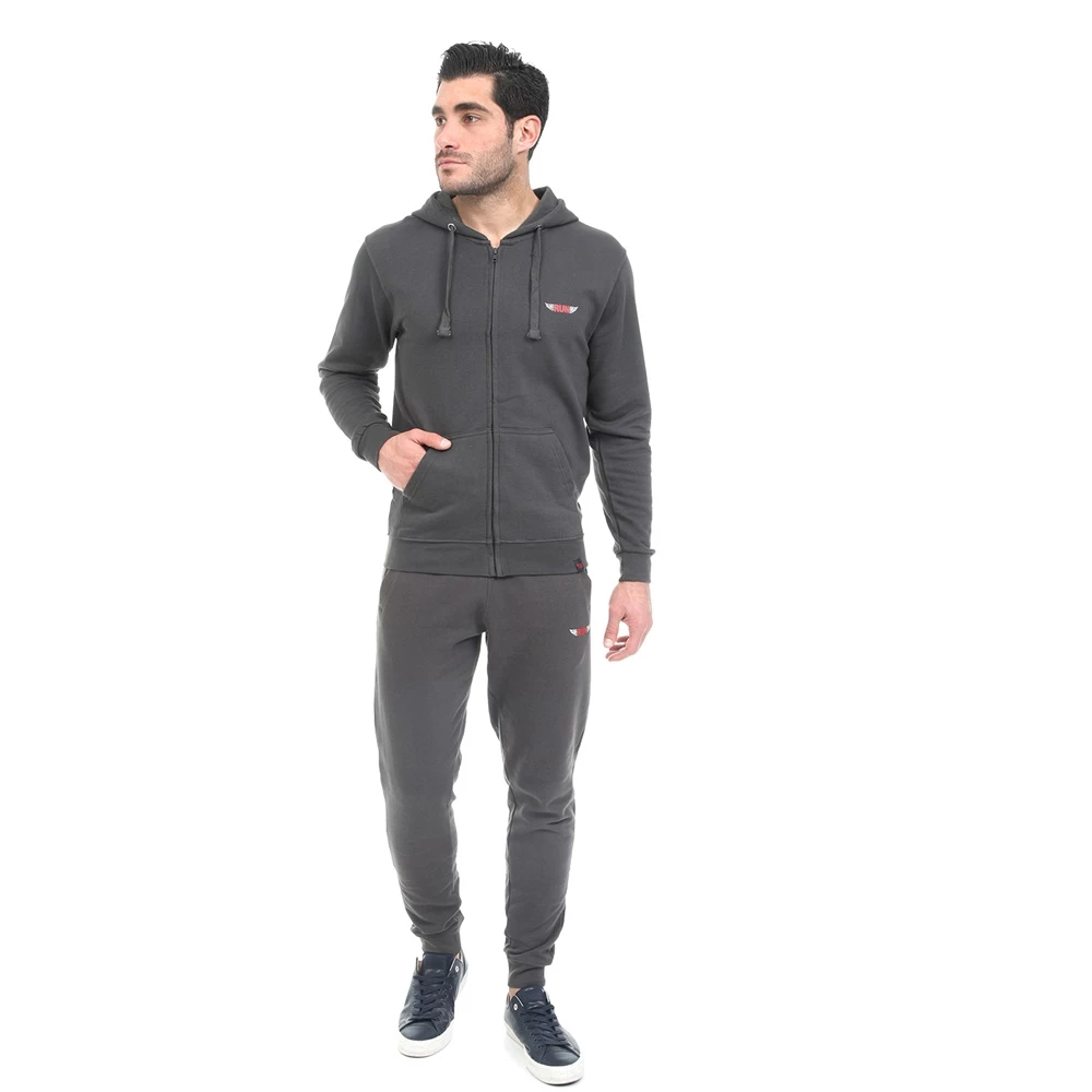 Ανδρική φούτερ ζακέτα RUN ανθρακί 6 Ανδρική φούτερ ζακέτα RUN ανθρακί - Image 4