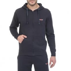 Ανδρική φούτερ ζακέτα RUN μπλε