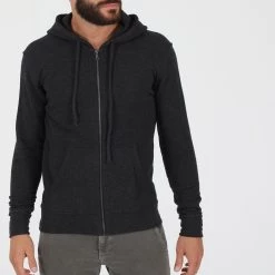 Ανδρική φούτερ ζακέτα DIRTY LAUNDRY DIAGONAL MELANGE FULL ZIP γκρι