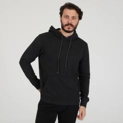 Ανδρική φούτερ μπλούζα DIRTY LAUNDRY DIAGONAL MELANGE ανθρακί