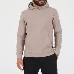 Ανδρική φούτερ μπλούζα DIRTY LAUNDRY VAFLA CROSS NECK HOODIE μπεζ