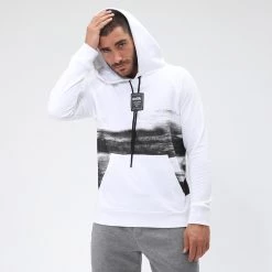 Ανδρική φούτερ μπλούζα BODYTALK λευκή