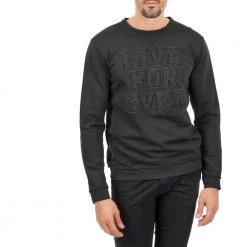 Ανδρική φούτερ μπλούζα BATTERY μαύρη