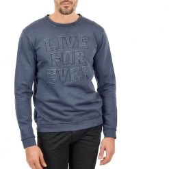 Ανδρική φούτερ μπλούζα BATTERY μπλε