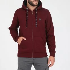 Ανδρική φούτερ ζακέτα CATAMARAN SAILWEAR μπορντό
