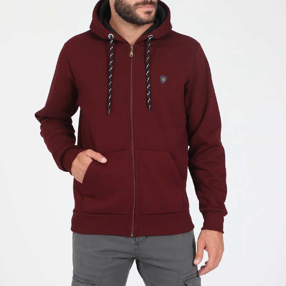 Ανδρική φούτερ ζακέτα CATAMARAN SAILWEAR μπορντό 3 Ανδρική φούτερ ζακέτα CATAMARAN SAILWEAR μπορντό