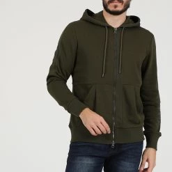 Ανδρική φούτερ ζακέτα BODYTALK JUSTFORFUNM LOOSE πράσινη