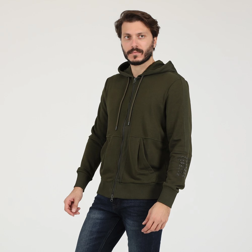 Ανδρική φούτερ ζακέτα BODYTALK JUSTFORFUNM LOOSE πράσινη 4 Ανδρική φούτερ ζακέτα BODYTALK JUSTFORFUNM LOOSE πράσινη - Image 2