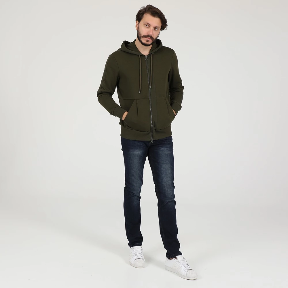 Ανδρική φούτερ ζακέτα BODYTALK JUSTFORFUNM LOOSE πράσινη 5 Ανδρική φούτερ ζακέτα BODYTALK JUSTFORFUNM LOOSE πράσινη - Image 3