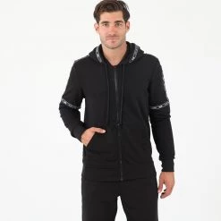 Ανδρική φούτερ ζακέτα BODYTALK μαύρη