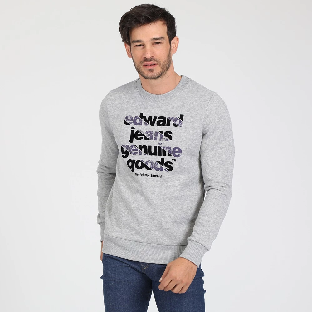 Ανδρική φούτερ μπλούζα EDWARD JEANS GENUINE γκρι 3 Ανδρική φούτερ μπλούζα EDWARD JEANS GENUINE γκρι