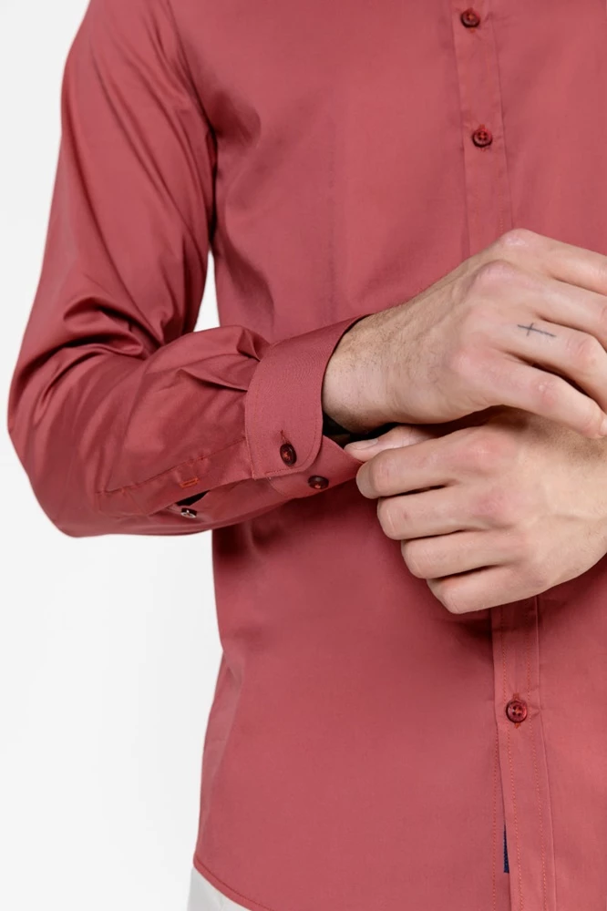 Ανδρικό πουκάμισο EDWARD JEANS 18.1.1.03.059 CLAUS-LIC κόκκινο 5 Ανδρικό πουκάμισο EDWARD JEANS 18.1.1.03.059 CLAUS-LIC κόκκινο - Image 3