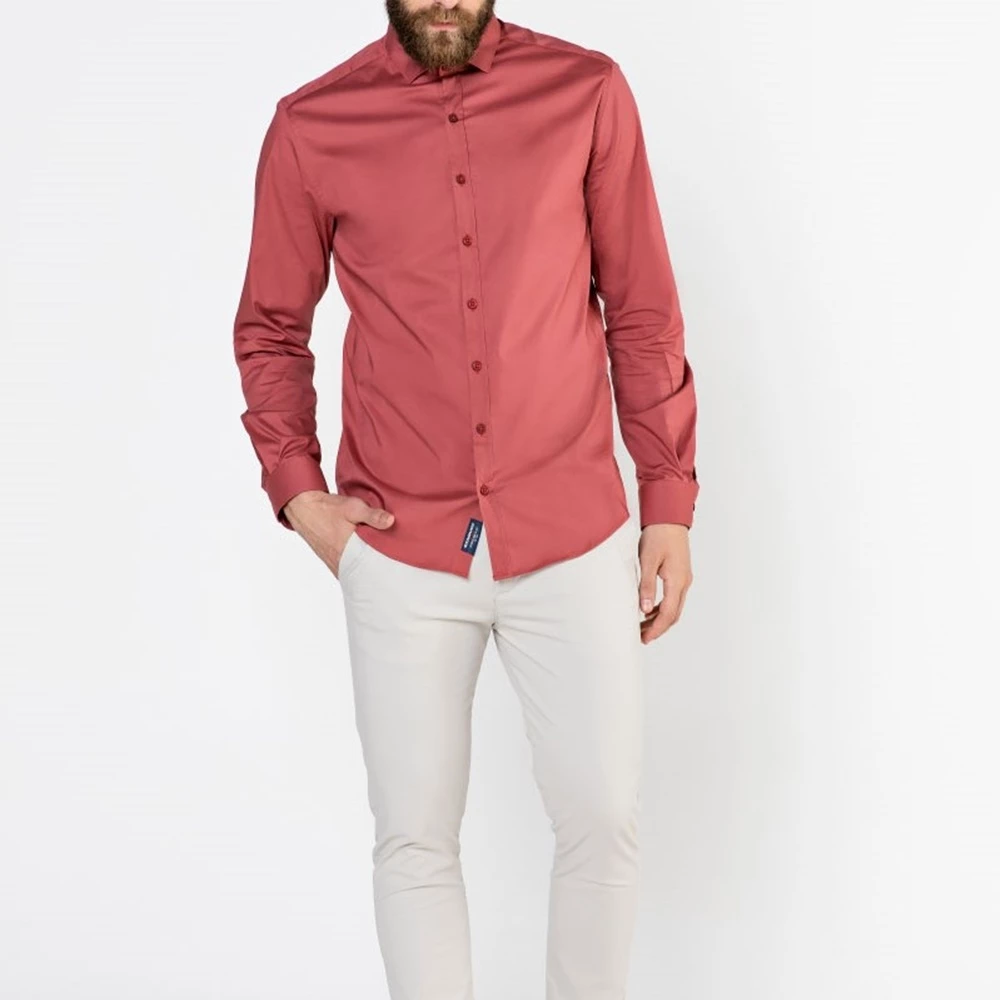 Ανδρικό πουκάμισο EDWARD JEANS 18.1.1.03.059 CLAUS-LIC κόκκινο 6 Ανδρικό πουκάμισο EDWARD JEANS 18.1.1.03.059 CLAUS-LIC κόκκινο - Image 4