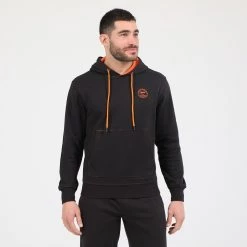 Ανδρική φούτερ μπλούζα BATTERY HOODIES BTR MAN μαύρη πορτοκαλί