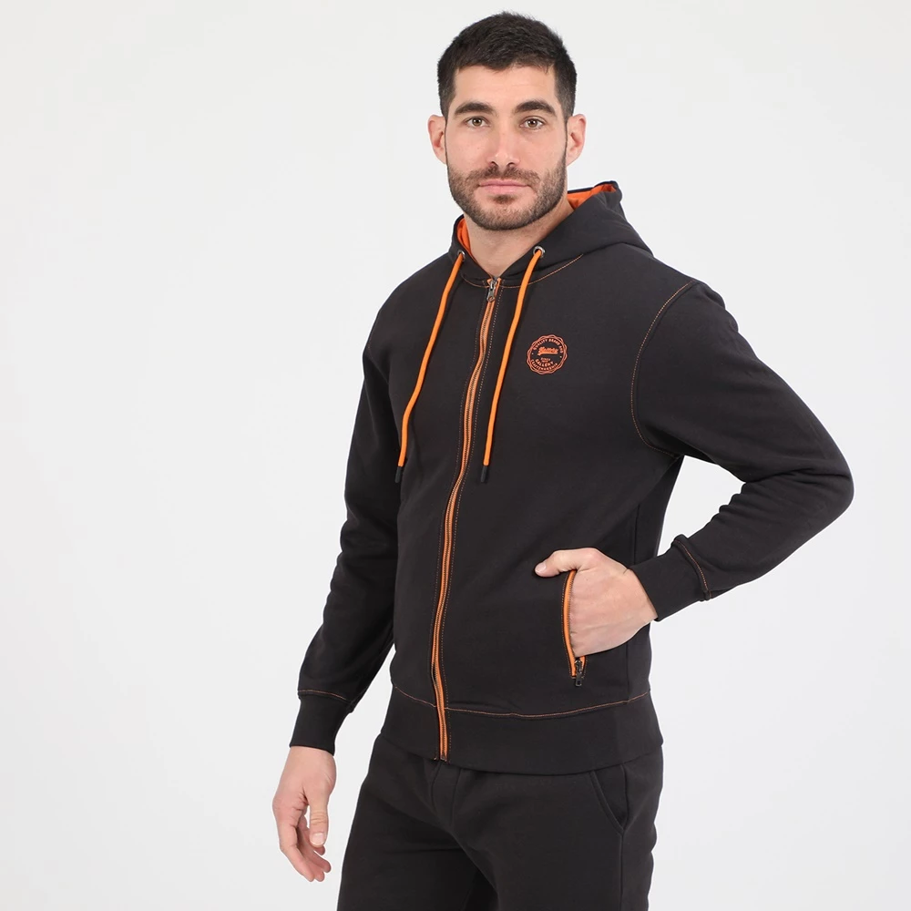 Ανδρική φούτερ ζακέτα BATTERY HOODIES FULL ZIP BTR μαύρη πορτοκαλί 4 Ανδρική φούτερ ζακέτα BATTERY HOODIES FULL ZIP BTR μαύρη πορτοκαλί - Image 2