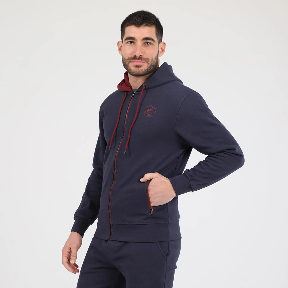 Ανδρική φούτερ ζακέτα BATTERY HOODIES FULL ZIP BTR μπλε μπορντό 4 Ανδρική φούτερ ζακέτα BATTERY HOODIES FULL ZIP BTR μπλε μπορντό - Image 2