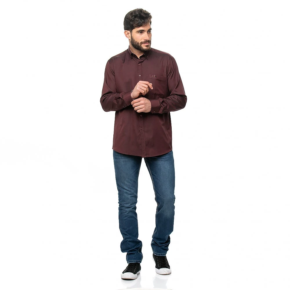 Ανδρικό πουκάμισο AMERICANINO μπορντό 4 Ανδρικό πουκάμισο AMERICANINO μπορντό - Image 2
