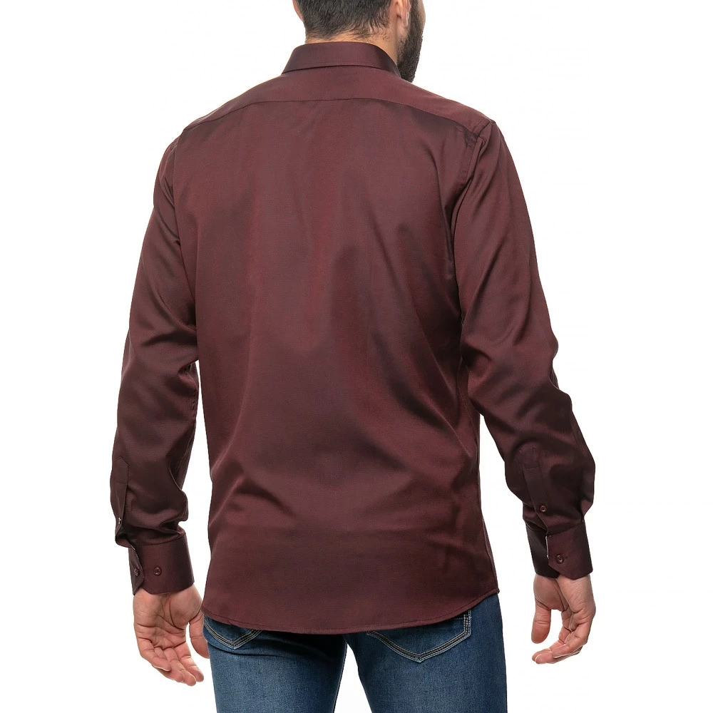 Ανδρικό πουκάμισο AMERICANINO μπορντό 6 Ανδρικό πουκάμισο AMERICANINO μπορντό - Image 4