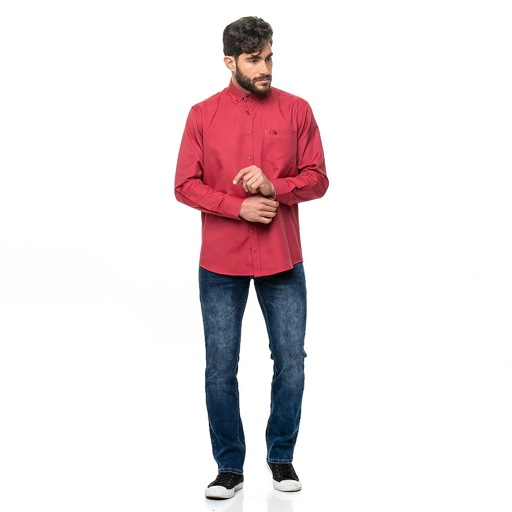 Ανδρικό πουκάμισο AMERICANINO μπορντό 6 Ανδρικό πουκάμισο AMERICANINO μπορντό - Image 4