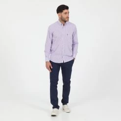 Ανδρικό πουκάμισο DORS ριγέ λευκό μοβ -Πλεκτά-Ζακέτες Εκπτώσεις 1841063.0 0010 4 dors ανδρικό πουκάμισο dors ριγέ λευκό μοβ x1000