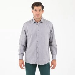 Ανδρικό πουκάμισο OCEAN SHARK γκρι ανθρακί
