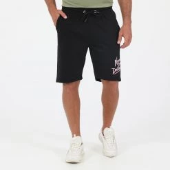 Ανδρική βερμούδα RUN NEVER STOP μαύρη