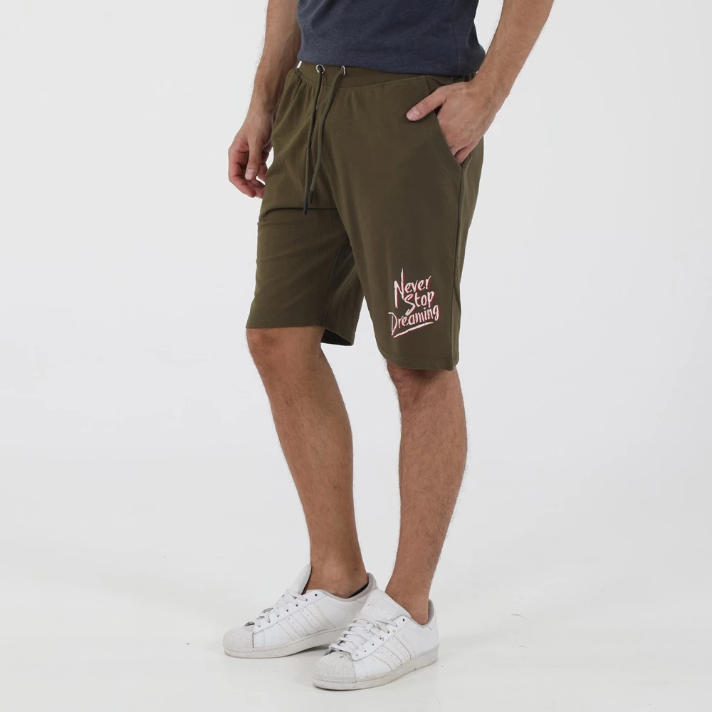 Ανδρική βερμούδα RUN NEVER STOP χακί 4 Ανδρική βερμούδα RUN NEVER STOP χακί - Image 2