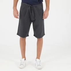 Ανδρική Chino λινή βερμούδα DIRTY LAUNDRY DLMB0121S ανθρακί